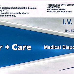 I.V. CANNULA WITH LUER LOCK, INJECTION PORT & WINGS